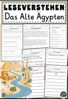Vorschau - Arbeitsblätter - Altes Ägypten – Arbeitsblätter mit Lesetext, Fragen - Deckblatt