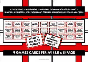 Vorschau - Spiele - ENGLISH VOCABULARY CARDS & WORKBOOKS MINI-BUNDLE FOR GERMAN SPEAKERS #1 - Seite 3