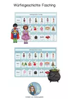 Vorschau - Arbeitsblätter - Würfelgeschichte Fasching - Deckblatt