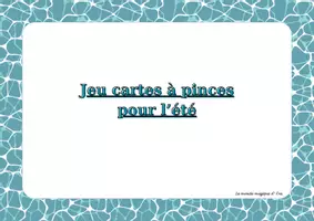 Aperçu - Jeux - Jeu cartes à pinces pour l’été - Page de couverture