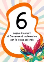 anteprima - Esercizi - Compiti di Carnevale di matematica per la classe seconda - Pagina di copertina