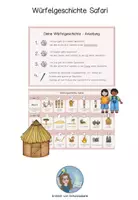 Vorschau - Arbeitsblätter - Würfelgeschichte Safari - Seite 1