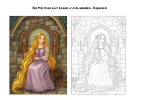 Vorschau - Mal- und Bastelvorlagen - Lesen und Ausmalen - Ein königliches Paket für kleine Entdecker! 👸✨ - Seite 1
