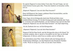 Vorschau - Mal- und Bastelvorlagen - Märchen zum Lesen und Ausmalen Rapunzel (+ Fragen + Präsentation ) - Seite 3