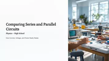 Vorschau - Präsentationen/Tafelbilder - Series and Parallel Circuits Explained – Bilingualer Mathe-Unterricht Präsentation - Deckblatt