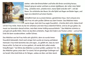 Vorschau - Mal- und Bastelvorlagen - Märchen zum Lesen und Ausmalen - Frau Holle (+ Fragen) - Seite 3