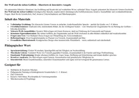 Vorschau - Mal- und Bastelvorlagen - Märchen zum Lesen und Ausmalen - Der Wolf und die sieben Geißlein (+ Fragen + Präsentation) - Seite 1
