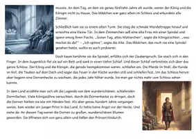 Vorschau - Mal- und Bastelvorlagen - Märchen zum Lesen und Ausmalen - Dornröschen (+ Fragen + Präsentation) - Seite 3