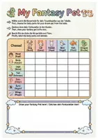 Vorschau - Arbeitsblätter - My Fantasy Pet - Künstlerische Widerholung von Pets und Body Parts - Deckblatt