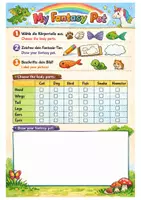 Vorschau - Arbeitsblätter - My Fantasy Pet - Künstlerische Widerholung von Pets und Body Parts - Seite 1