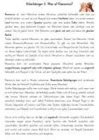 Vorschau - Arbeitsblätter - Arbeitsbogen und Lesetext zum Rassismus - Deckblatt