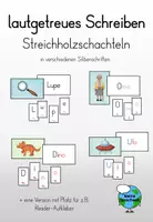 Vorschau - Aufgabenkarten - lautgetreues Schreiben in der Streichholzschachtel - Deckblatt