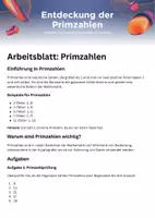 Vorschau - Arbeitsblätter - Arbeitsblatt Primzahlen 5.Klasse - Deckblatt