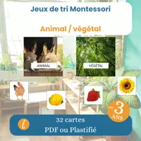 Aperçu - Apprentissages en autonomie - JEU DE TRI VEGETAUX ANIMAUX - Page de couverture