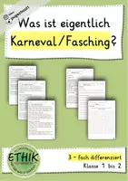 Vorschau - Arbeitsblätter - Ethik - Was ist eigentlich Karneval 1 2 - Deckblatt