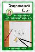 Vorschau - Arbeitsblätter - Graphomotorik Klassentier Eule - Eulenklasse - Deckblatt
