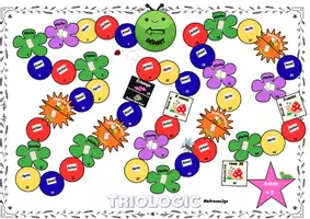 Aperçu - Jeux - Les contraires en GS: Jeu de plateau TRIOLOGIC (à utiliser avec les cartes Avant/Action/Après sur ma page) - Page de couverture