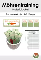 Vorschau - Arbeitsblätter - Möhrentraining - Artikeltraining mit Möhren - Deckblatt