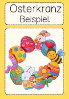 Vorschau - Arbeitsblätter - Kunst Ostern Osterkranz Klasse 1 & 2 basteln Ostereier & Co - Seite 1