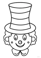 Vorschau - Mal- und Bastelvorlagen - Clown mit Hut-AT Reißen und Knüllen - Seite 1