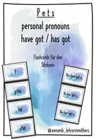Vorschau - Spiele - Flashcards: Personal pronouns & have got has got (pets) - Deckblatt