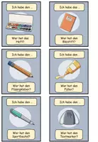 Vorschau - Arbeitsblätter - Lesespiel "Meine Schulsachen" DaZ / DaF / Deutsch - Seite 3