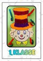 Vorschau - Mal- und Bastelvorlagen - Clown mit Hut-AT Reißen und Knüllen - Deckblatt