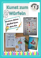 Vorschau - Mal- und Bastelvorlagen - Kunst zum Würfeln- Male deine Waffel/ dein Eis - Deckblatt