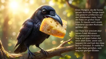 Vorschau - Arbeitsblätter - Der Rabe und der Fuchs – Fabel – Lesetext, 3D‑Präsentation & Arbeitsblatt - Seite 2