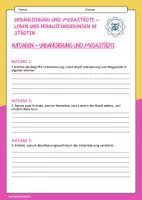 Vorschau - Arbeitsblätter - Urbanisierung und Megastädte - Leben und Herausforderungen in Städten - Seite 3