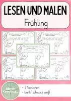 Vorschau - Arbeitsblätter - Lesen und Malen im Frühling - dreifach differenziert - Deckblatt