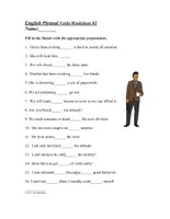 Vorschau - Arbeitsblätter - English Phrasal Verbs and Preposition Practice - 4 Worksheets! - Deckblatt