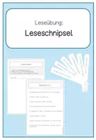 Vorschau - Arbeitsblätter - Lesespiel Leseschnipsel - Deckblatt