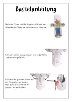 Vorschau - Mal- und Bastelvorlagen - Fasching basteln Pop-Up Karte Clown Karneval - Seite 1