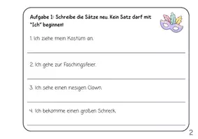 Vorschau - Arbeitsblätter - Schreibheft:Kreative Satzanfänge und starke Verben - Seite 3