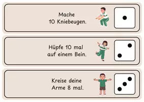 Vorschau - Spiele - Bewegungspause mit dem Würfel würfeln (3 Sets) - Seite 1