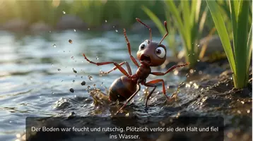 Vorschau - Arbeitsblätter - Die Ameise und die Taube - Fabel - 3D‑Bilderpräsentation + Arbeitsblätter - Seite 2