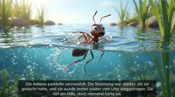 Vorschau - Arbeitsblätter - Die Ameise und die Taube - Fabel - 3D‑Bilderpräsentation + Arbeitsblätter - Seite 3