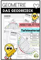 Vorschau - Arbeitsblätter - Das Geodreieck – zeichnen mit dem Geodreieck | Geometrie 4. Klasse - Deckblatt