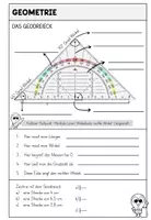 Vorschau - Arbeitsblätter - Das Geodreieck – zeichnen mit dem Geodreieck | Geometrie 4. Klasse - Seite 1