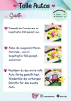 Vorschau - Arbeitsblätter - Tolle Autos– Basteln Schneiden & Kleben –Bastelmaterial - Seite 1