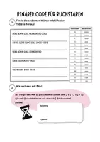 Vorschau - Arbeitsblätter - Binärcode für Buchstaben - Digitale Welt - Seite 2