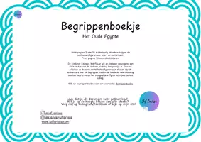 Voorbeeld - Juf Larissa - Begrippenboekje ''Het oude Egypte'' - Voorblad