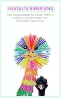 Vorschau - Mal- und Bastelvorlagen - Kunst, Male einen Emu, Vorlage und Schablone - Deckblatt