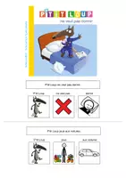 Aperçu - Apprentissages en autonomie - P’tit Loup ne veut pas dormir - Livre Adapté - Page de couverture