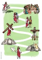 Vorschau - Arbeitsblätter - Plakat Wegkarte "Ostergeschichte" / Ostern - Seite 3