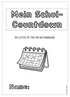 Vorschau - Arbeitsblätter - Schul-Countdown: 30 Tage bis zur Einschulung - Seite 1