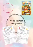 Vorschau - Test - Probe Satzglieder - Deckblatt