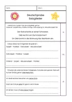 Vorschau - Test - Probe Satzglieder - Seite 1