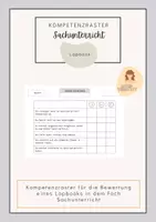 Vorschau - Anderer Materialtyp - Bewertung Lapbook I Note, Kriterienraster, Kompetenzen - Deckblatt
